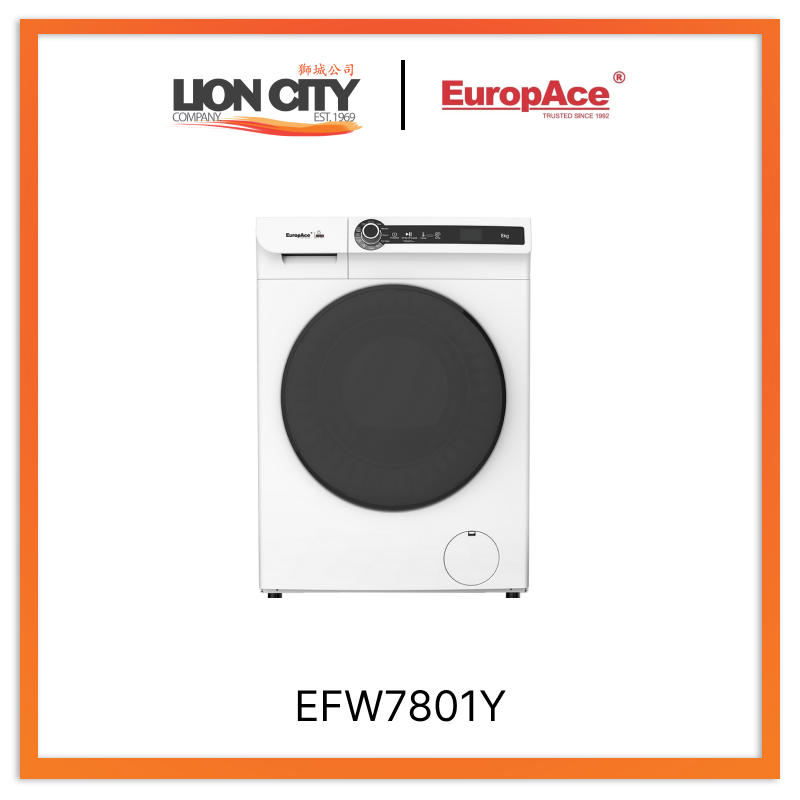 Europace EFW7801Y 3D Steam Front Load Washing Machine 8Kg