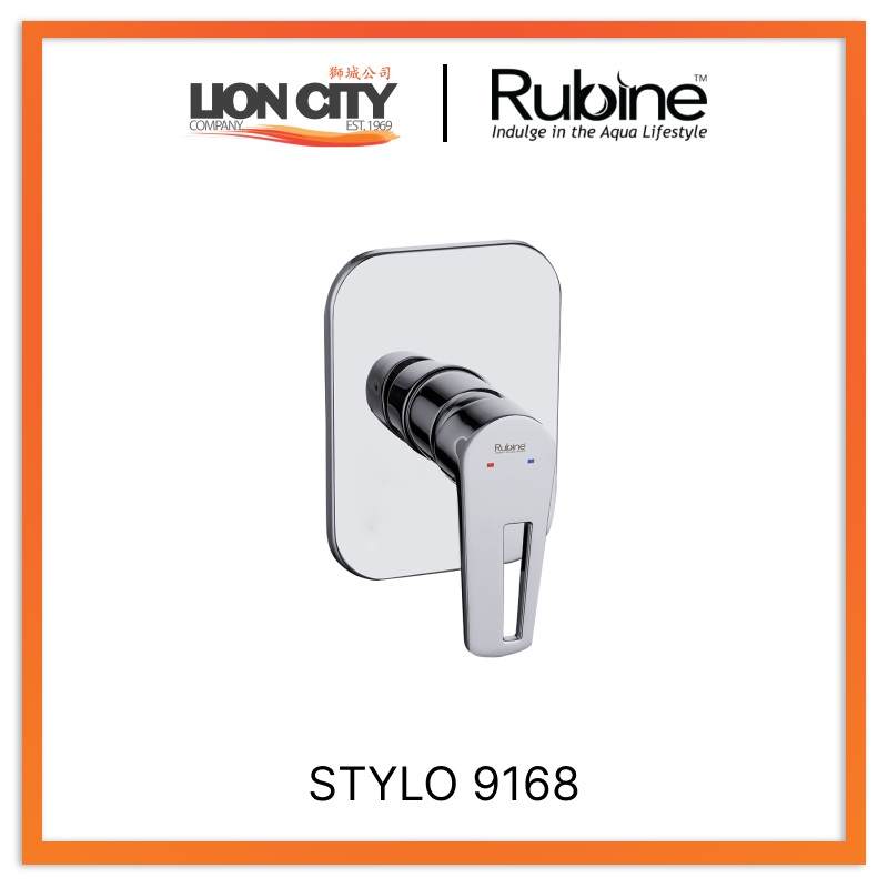 Rubine Conceal Shower Mixer Stylo 9168 Hot and Cold