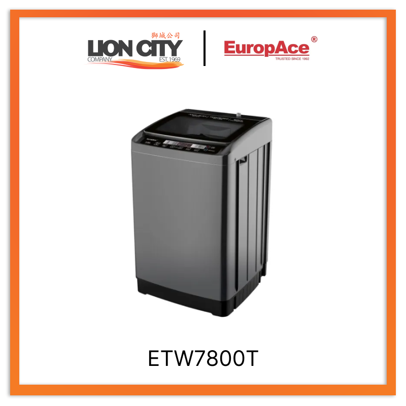 Europace ETW7800TGM Top Load Washer 8Kg ETW 7800T