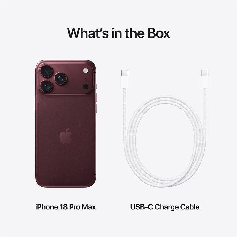 Apple iPhone 18 Pro Max 1TB Burgundy Smartphone