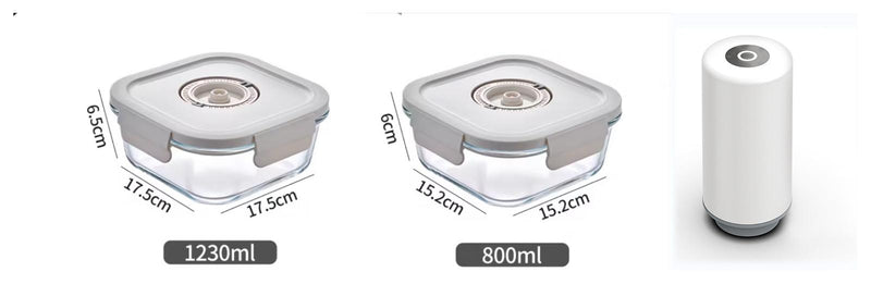 Mayer Glass Vacuum Food Container Set AHMMGWP3VCOWMY