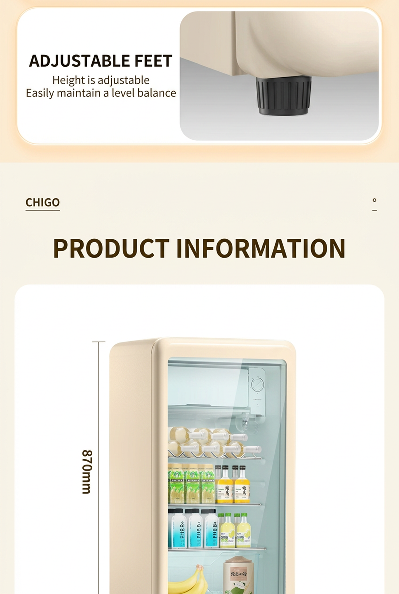 Chigo Beverage Refrigerator English description banner 16