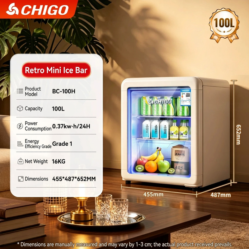 Beverage Refrigerator Transparent Display Wine Cabinet