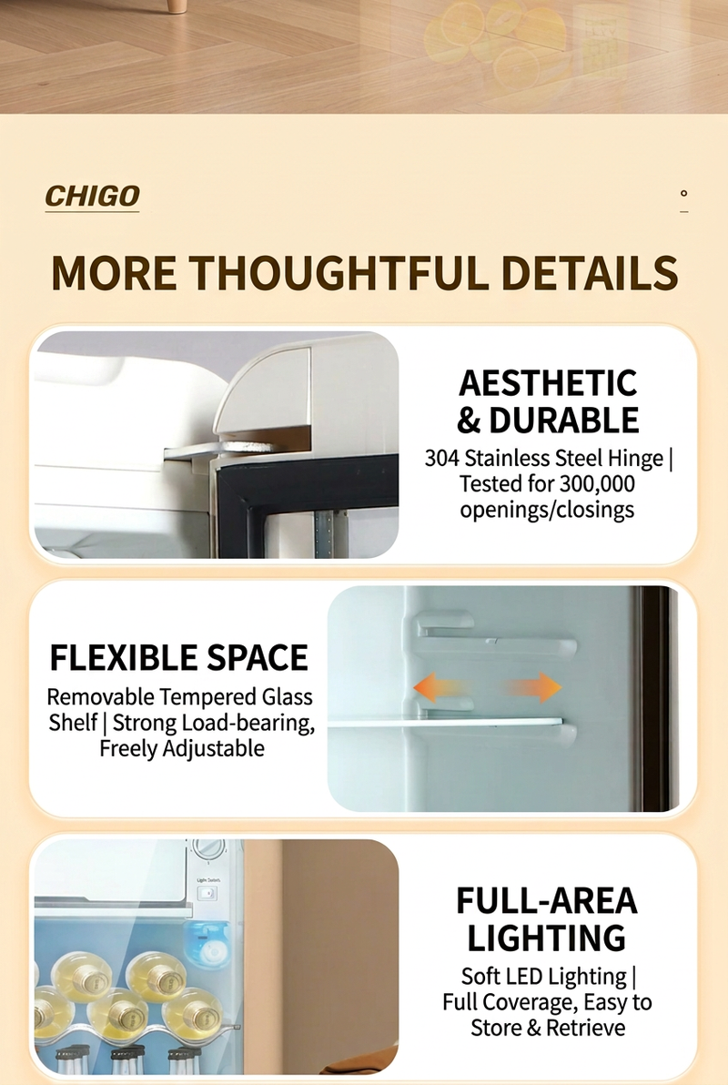 Chigo Beverage Refrigerator English description banner 15