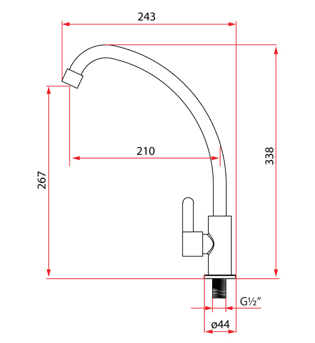 Rubine Sink Tab ALTA K91342 SS