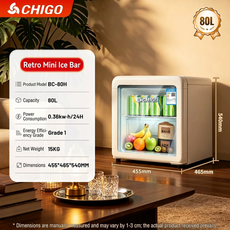 Beverage Refrigerator Transparent Display Wine Cabinet