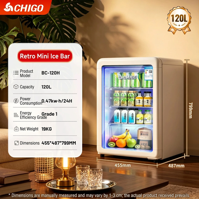 Beverage Refrigerator Transparent Display Wine Cabinet
