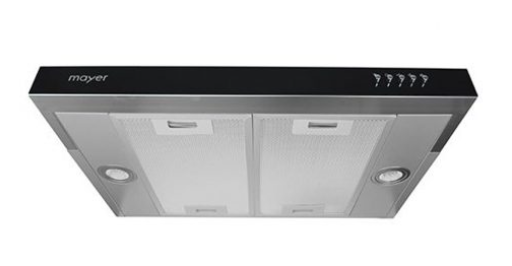 Mayer MMGH/SS633 60cm 3 Burner Glass Gas Hob + MMSI600HS 60 Cm Semi-integrated Slimline Hood + MMDO8R 60 cm Built-in Oven with Smoke Ventilation