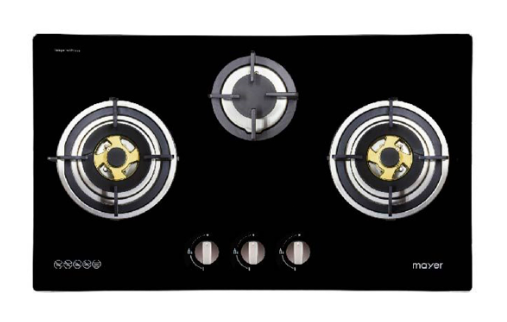Mayer MMGH883/SS883 86cm 3 Burner Stainless Steel Gas Hob + MMSL901SM 90 Cm Slimline Hood