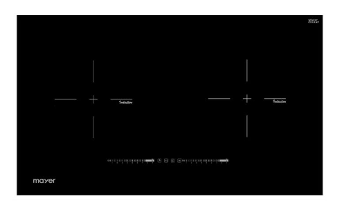 Mayer MMIH752CS 75cm 2 Zone Induction Hob with Slider + MMBCH900I Chimney Hood