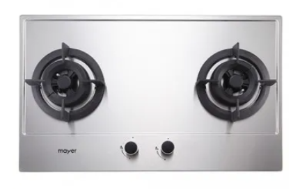 Mayer MMGH882/SS882 Built-In Gas Hob 2 Burners + MMSL901SM 90 Cm Slimline Hood + MMDO8R 60 cm Built-in Oven with Smoke Ventilation