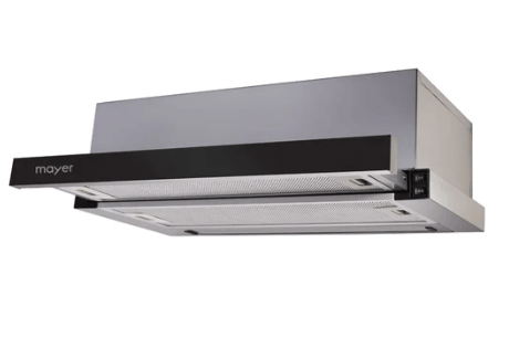 Mayer MMGH792HE 76cm 2 Burner Glass Gas Hob + MMTH90 Telescopic Hood + MMDO8R 60 cm Built-in Oven with Smoke Ventilation