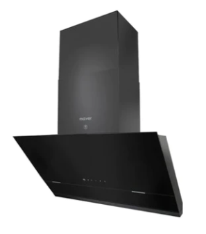Mayer MMGH7731HI 76cm 3 Burner Glass Gas Hob + MMSH8099-L Angled Chimney Hood