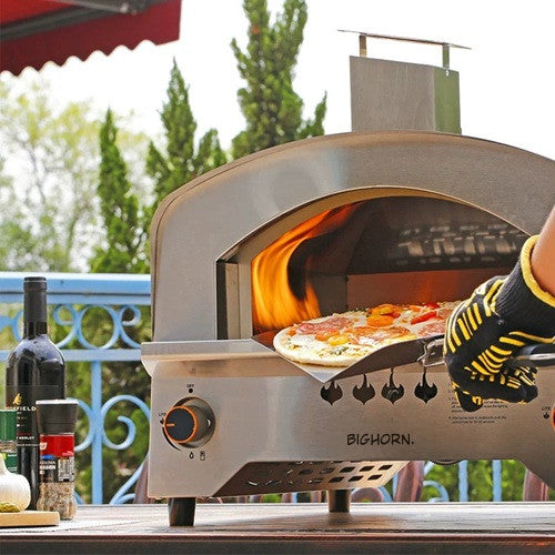 Large Gas Pizza Furnace Italian Classic Stainless Steel Oven