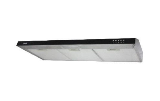 Ellane 60cm/90cm Slimline Hood With Black Panel EH 9180 + Ellane WG-830SV 87cm 3 Burner Glass