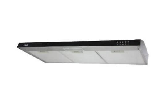 Ellane 60cm/90cm Slimline Hood With Black Panel EH 9180 + Ellane EB-228SV 75cm 2 Burner S/s