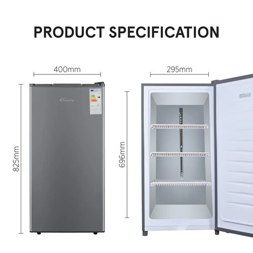 PowerPac PPFZ60 Upright Mini Freezer 60L