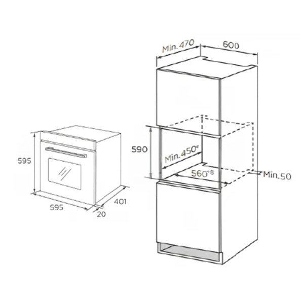 EF BO GE0670AF M 60cm Built-in Oven BOGE0670AFM