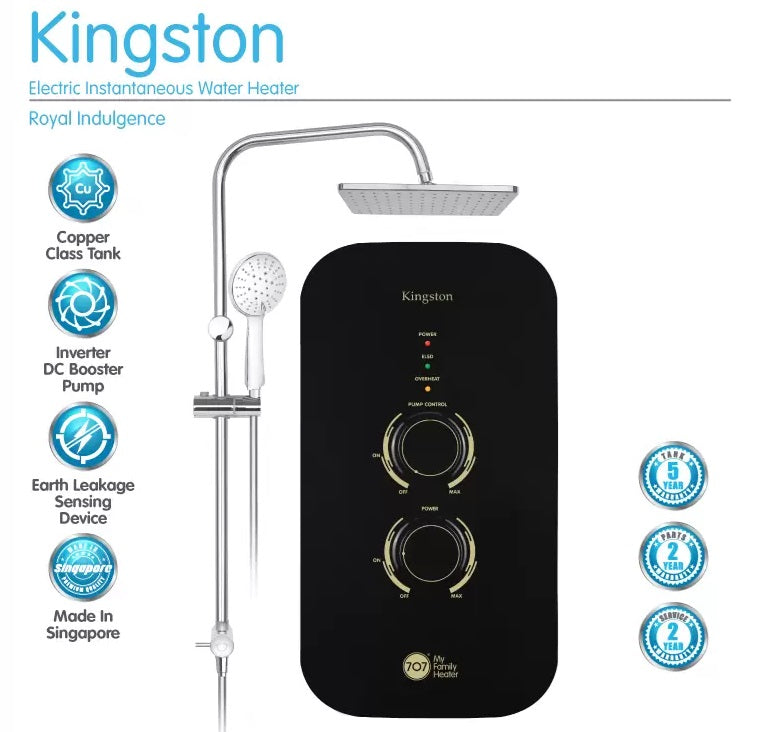 707 Kingston Instant Heater with Rainshower Set