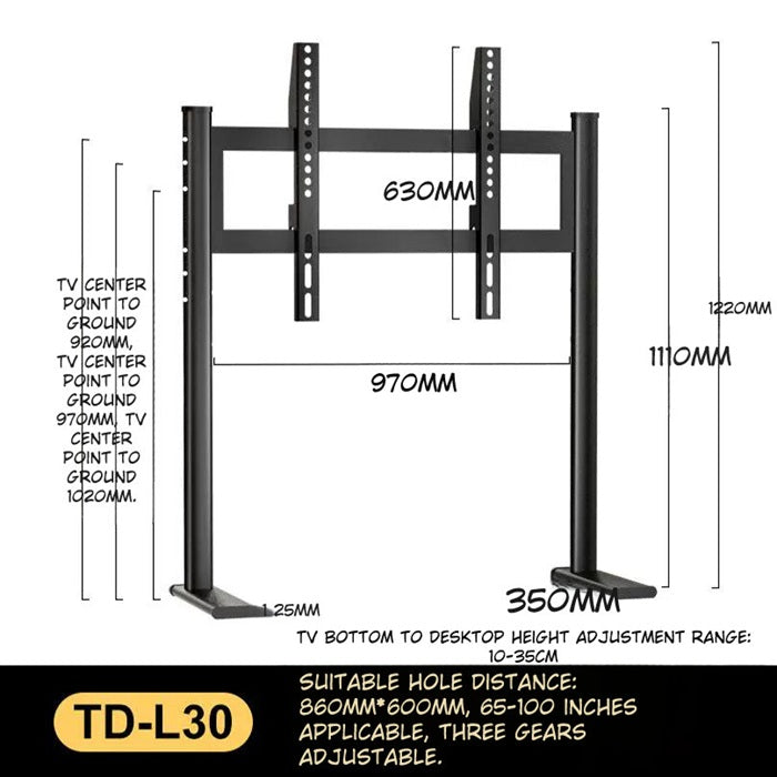 Adjustable TV stand for 75‑100 Inch Screens