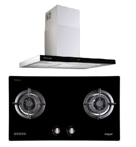 Mayer MMGH772/SS772 Built-In Gas Hob + MMCH407I 90cm Chimney Hood