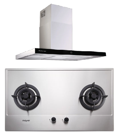 Mayer MMGH772/SS772 Built-In Gas Hob + MMCH407I 90cm Chimney Hood