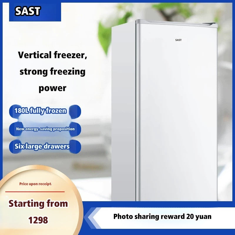 SAST Small Vertical Freezer Compact Household Drawer Style Cold Storage Unit
