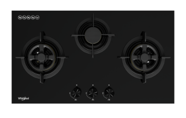 Whirlpool’s W7OM44S1PBLAUS 60cm 6TH SENSE Pyrolytic Oven + Whirlpool’s GWG8830LS 88cm 3-Burners Gas Hob (LPG) + Whirlpool’s WCO9FTS 90cm Compact Hood