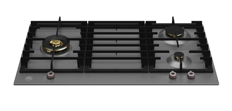 Bertazzoni P903LPROX/NE 90cm 3-burner Gas Hob with Lateral Dual Wok