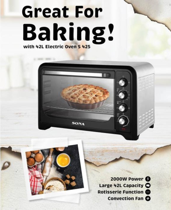 Sona S425 42L Electric Oven 2000W