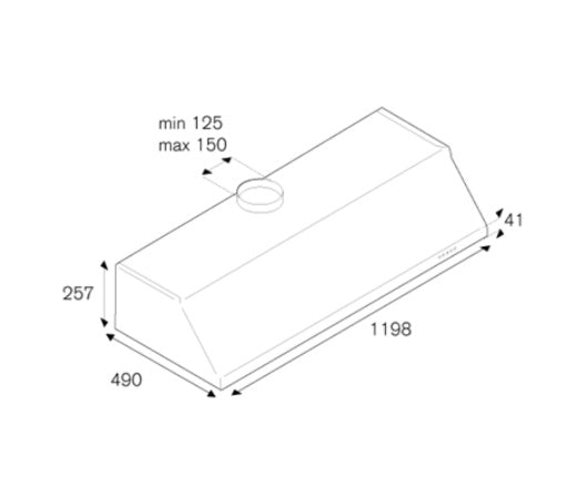 Bertazzoni KU120PRO1XA 120 Undermount Hood 1 Motor
