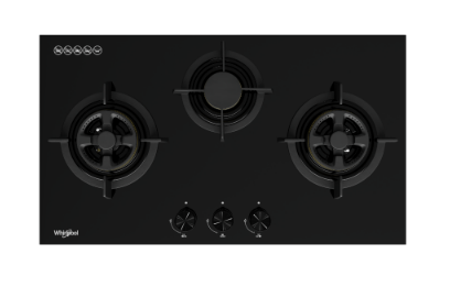 Whirlpool’s W4OMSK58RU1SBA 60cm W COLLECTION Multifunction Oven with Gentle Steam Function + Whirlpool’s GWG8830TS 88cm 3-Burners Gas Hob (Town Gas) + Whirlpool’s WCO9FTS 90cm Compact Hood