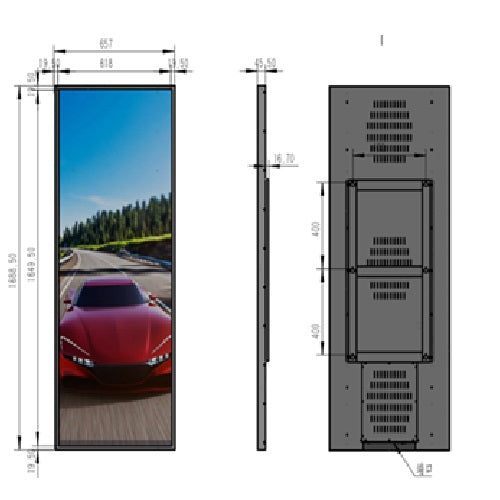 Atlas 69.3inch Wall-mounted / Top Hanging "Contact for Price"