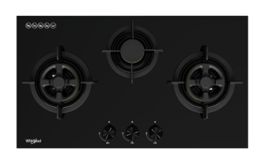 Whirlpool’s W7OM44S1PBLAUS 60cm 6TH SENSE Pyrolytic Oven + Whirlpool’s GWG7830LS 78cm 3-Burners Gas Hob (LPG) + Whirlpool’s WCO9FTS 90cm Compact Hood