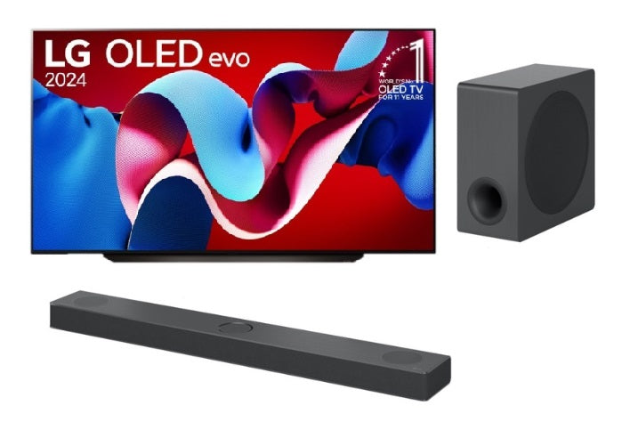 LG OLED55C4PSA OLED 55" evo C4 4K Smart TV + LG S80QY 3.1.3ch Dolby Atmos Sound Bar