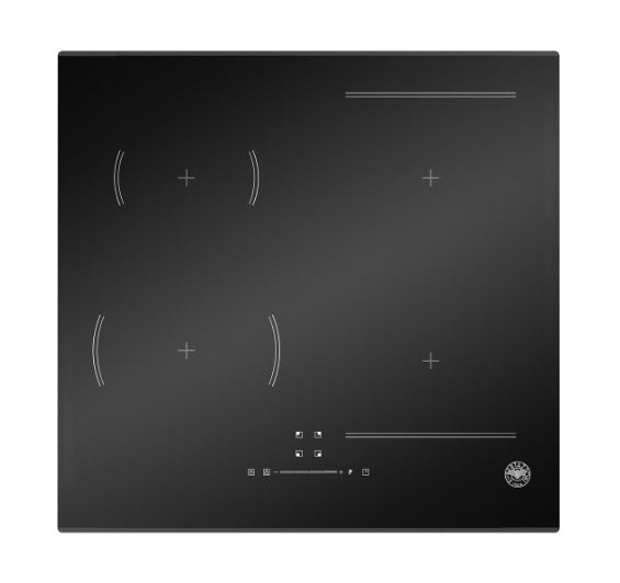 Bertazzoni P604I1B26NVS 60cm Induction Hob, 4 Cooking Zones + Bertazzoni FMOD6093ESB1 60cm Electric Built-in Oven, TFT Display, Total Steam + Bertazzoni K60TELXA Telescopic Hood 60cm