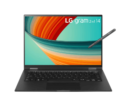 LG 14T90R-G.AA75A3 LG gram 14” 2-in-1 Laptop with 16:10 WUXGA Anti-Glare IPS Touch Screen Display, 13th Gen Intel® Core™ (Certified Evo™ Platform) i7 Processor and LG