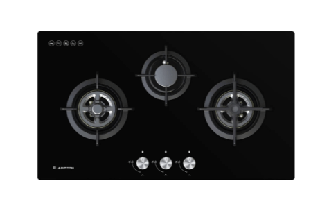 Ariston AGG3880TS 88cm 3-Burners Gas Hob (Town Gas)