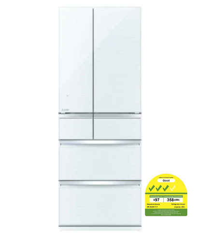 Mitsubishi MR-WX60F-GF-P/GBR-P/GWH-P 628L 6 Door Fridge ( 3 Ticks)