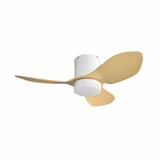 Europace ECF48H - WH/LW / ECF-48H - BK/DW 48 in BLDC Motor Ceiling Fan W/light (White With Light Wood)
