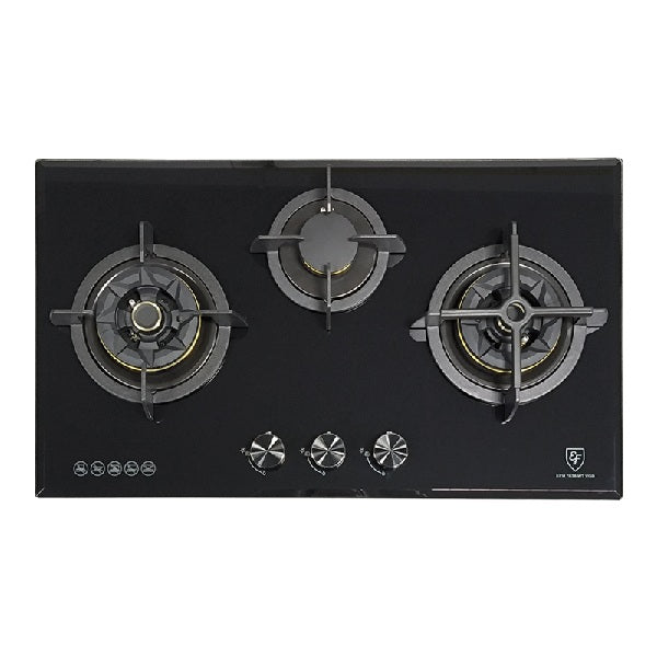 EF Gas Hob 78CM – EFH 7636 WT VGB+Cooker Hood 90CM – EFCH 9234T BK