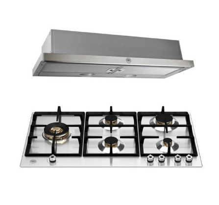 Bertazzoni P905LPROX 90cm Gas Hob + K90TELXA Telescopic Hood