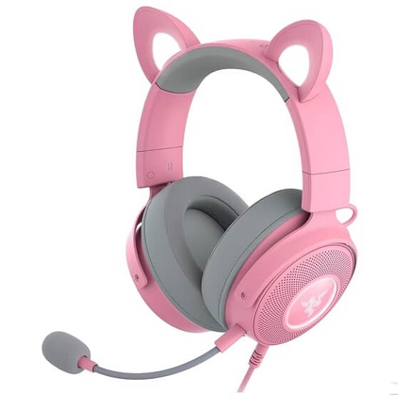 Razer Kraken Kitty V2 Wired USB Headset with RGB Kitty Ears