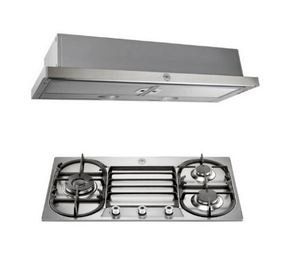 Bertazzoni P9501PROXE 90cm 3 Burner Gas + K90TELXA Hood Bundle