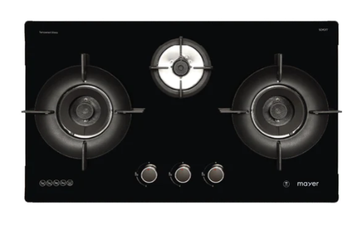 MAYER MMSI900LEDHS 90cm Semi-integrated Slimline Hood + Mayer MMGH892HE 86cm 2 Burner Gas Hob