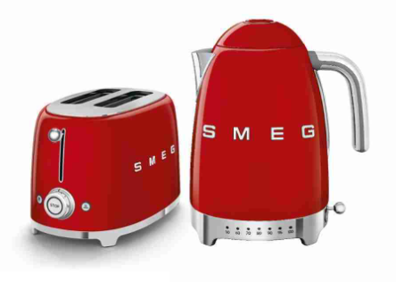 Smeg KLF04PKUK/PBUK/PGUK/RDUK Kettles 50's Style + TSF01PKUK/PBUK/PGUK/RDUK Toaster 50's Style