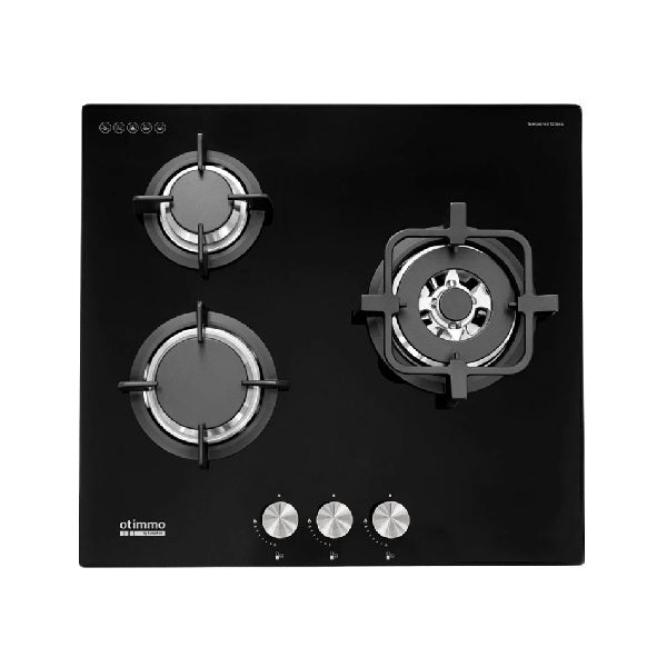 EuropAce EBH6360ETG 60cm Built-In Glass Gas Hob (3 burner)