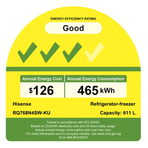 Hisense RQ768N4SW-KU 4 Door Fridge