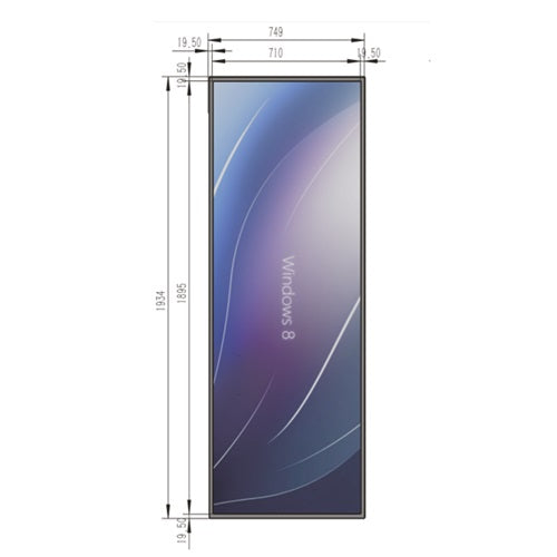 Atlas 80-inch wall-mounted strip screen "Contact for Price"
