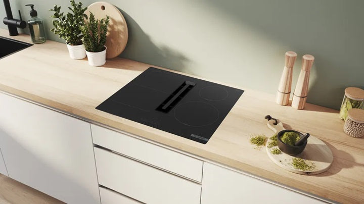 Bosch PVS601B16E Series 4 Induction hob with integrated ventilation system 60 cm flush mount